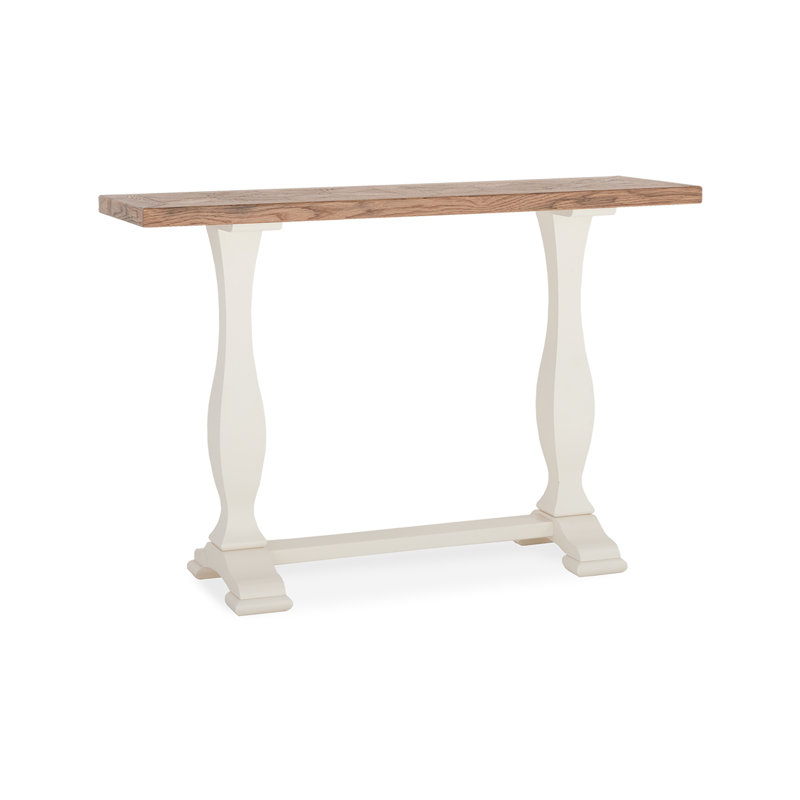 Abdulkadir 118cm Solid Wood Console Table, Brown, Ivory