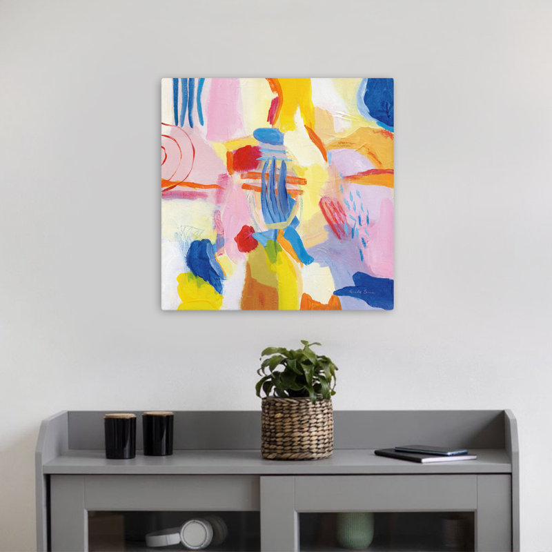 Salsa, art abstrait contemporain, H 18 po x l 18 po