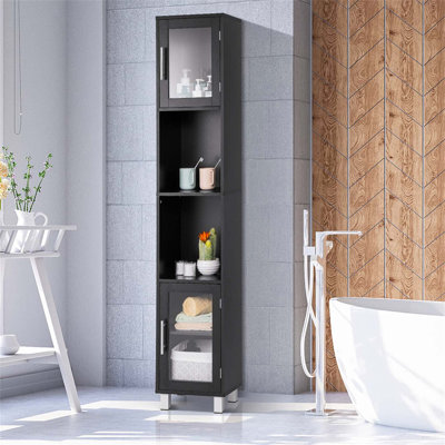 Aaleeyah Freestanding Linen Cabinet
