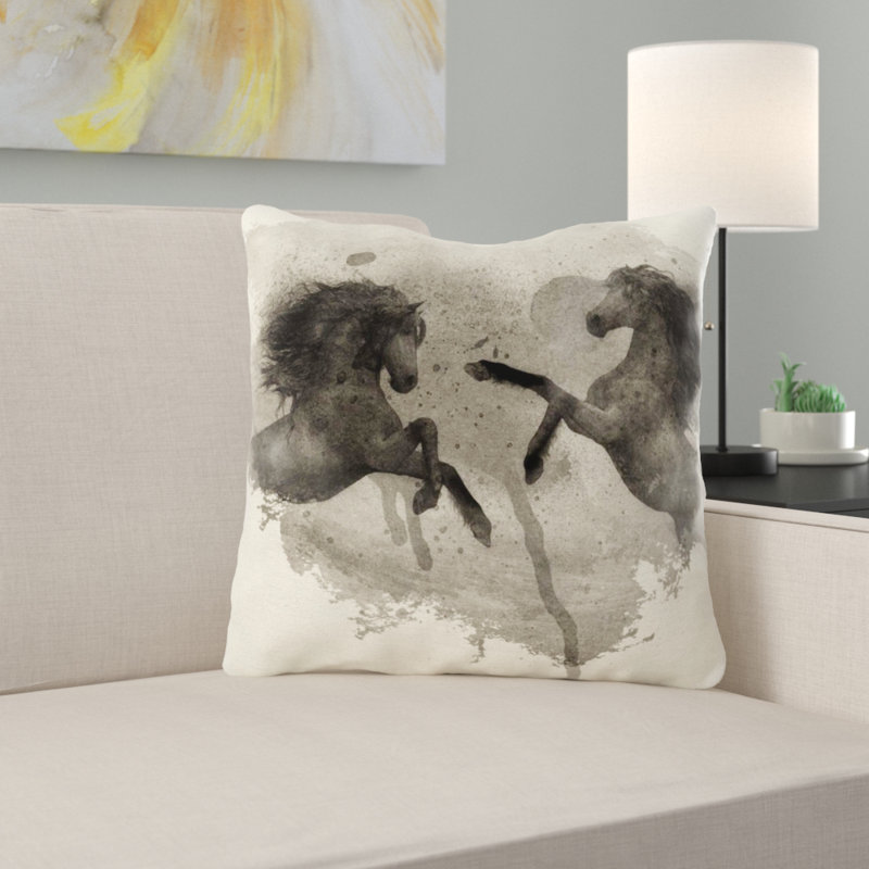 Coussin décoratif art Kolya, Microsuède, Intérieur