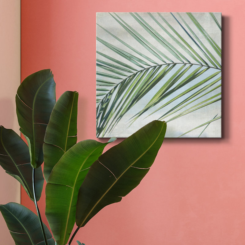 Palm View I - Reproduction d'art sur toile tendue, H 16 po x l 16 po x P 1 po