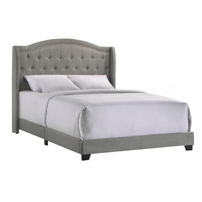 Upholstered Wingback Bed