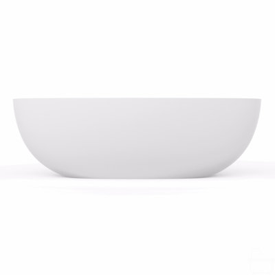 71 Inch Freestanding Solid Surface Soaking Bathtub