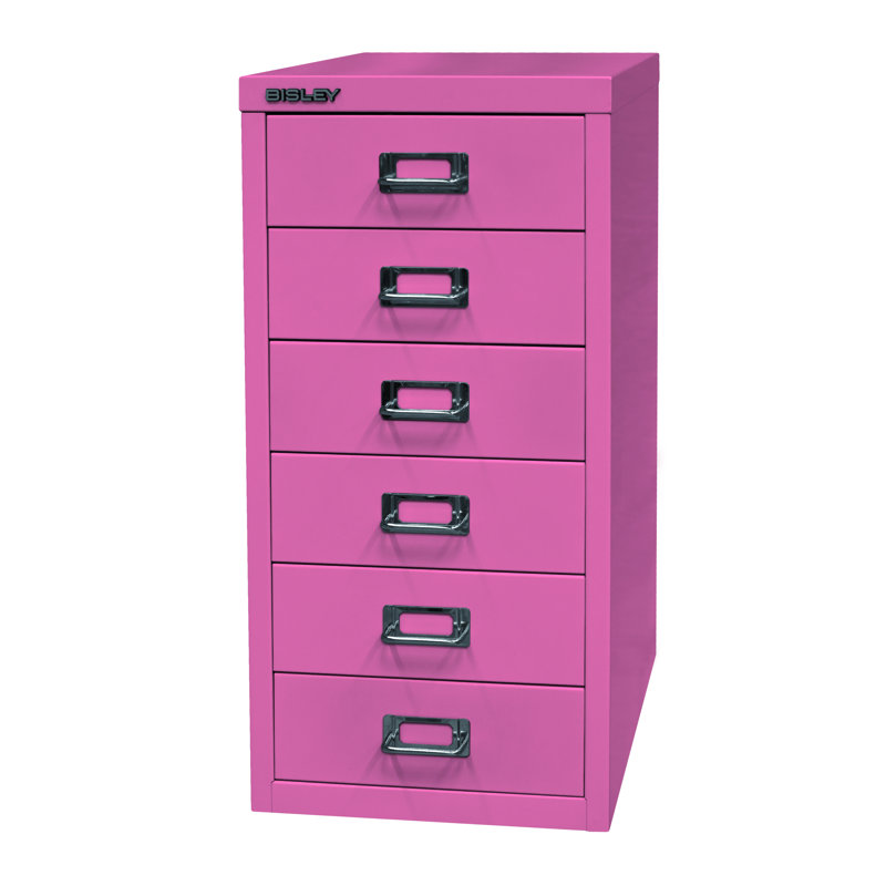 29er 27.9cm Wide 6 -Drawer File Cabinet, Pink