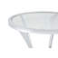 Table de bar en verre trempé en acier inoxydable avec rangement à deux niveaux, bords arrondis et stabilité antidérapante pour la salle à manger, le bureau ou le café.