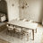 6 - Person White Rectangular Sintered Stone Stone Tabletop Dining Table Set