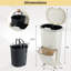 Poubelle de cuisine 10 gallons avec couvercle, 2 seaux amovibles, pédale et roues