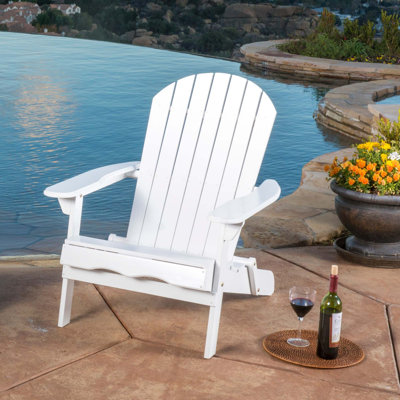 Chaise Adirondack pliante en bois d'acacia rustique