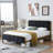 Nelsie Upholstered Platform Bed with Velvet Tufted Headboard-1002191325-996180399