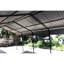 Abri de garage en métal 1220 pi - Abri de toit gris en acier galvanisé pour l'extérieur