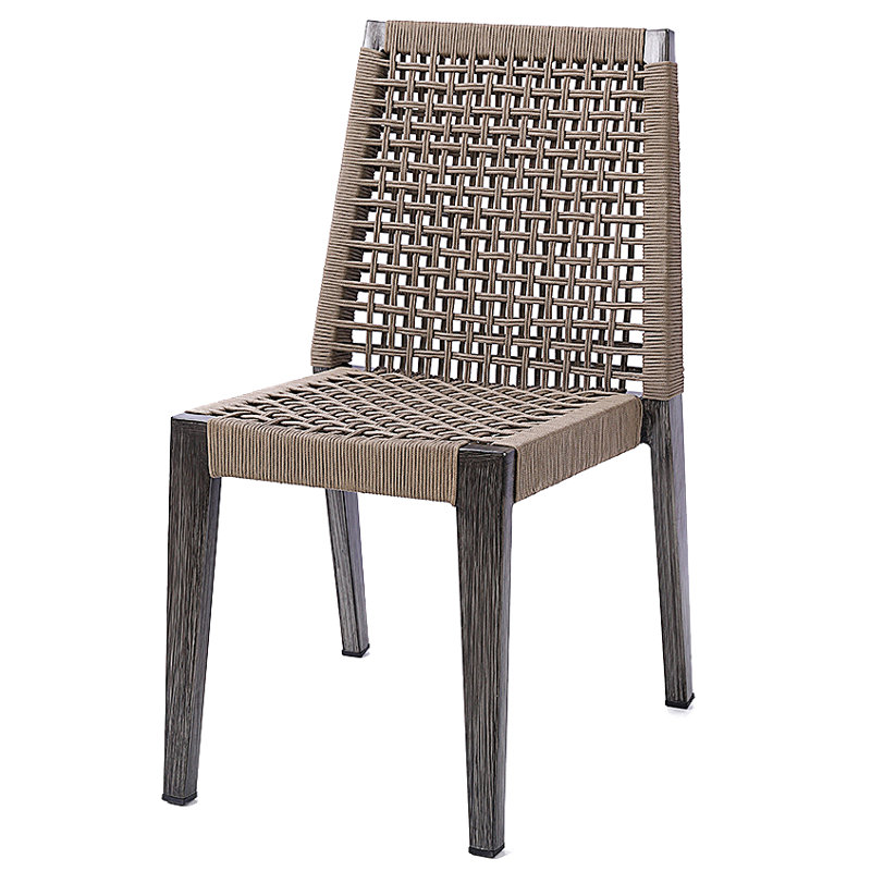 H&D Natural Stackable Rope Chair