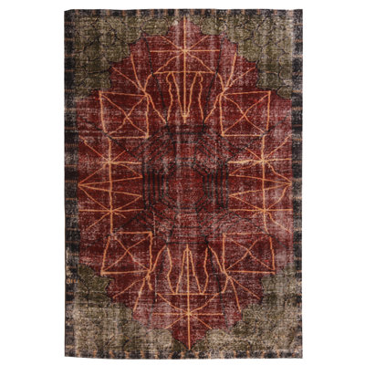 Rug & Kilim Hand-knotted Wool Red/green Area Rug In Red,green