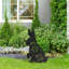 Statues de silhouette de jardin en métal Floral Bunny-124838153-124838156