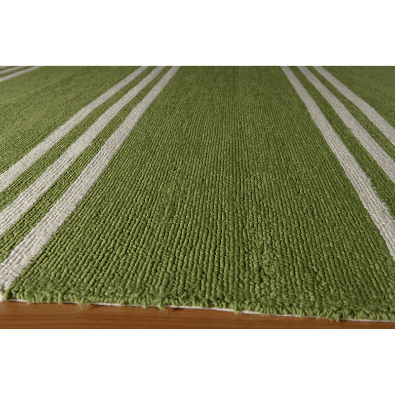 Amsterdam Hand-Woven Lime Tapis, 3'9" x 5'9"