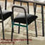 Ensemble de table de salle à manger rustique gris pour 4 avec 4 chaises rembourrées - table de cuisine en bois à bords biseautés, structure en métal robuste pour petits espaces et appartements-129936702-129936704-129936706-129936707
