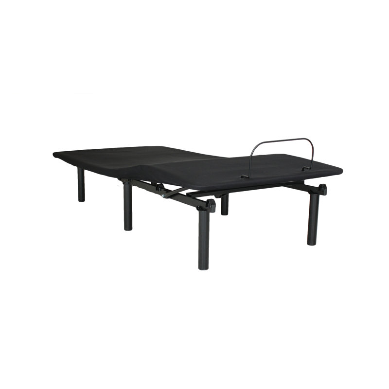 Twin Xl Adjustable Bed Base With Fold To Half Capacity - Head And Foot Incline, Quick Simple Setup, Zero , Steel Frame, Mattress Retainer Bar Bed, For Space Optimization, Motorized Effortless