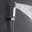 Dispositif de douche avec pomme de douche à effet de pluie de 10 po, nickel brossé, balance, 2 têtes, laiton massif, fixation murale noir mat et nickel, valve d'équilibre, fixation