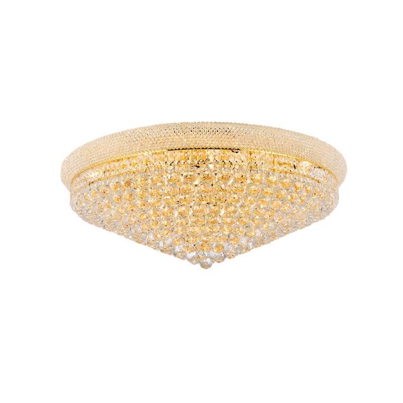 Devan Candle Style Chandelier, 14" H x 36" W x 36" D, Gold, 20 Lights