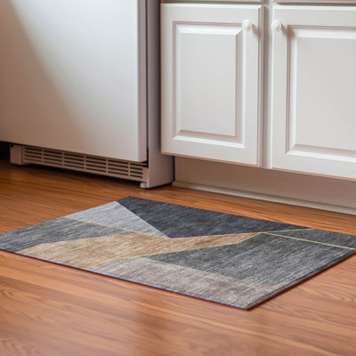 Premium Machine Washable Cerrito Charcoal Rug