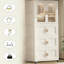 Armoire de rangement en plastique avec roulettes 25,59 po x 15,75 po x 70,87 po