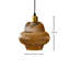Deivid 22cm Glass Pendant Light - Gold