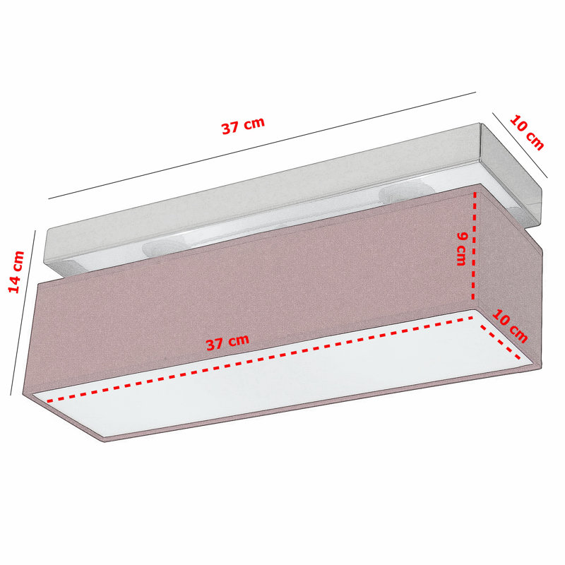 Sevinc Flush Mount, Gunmetal, Cappuccino clear