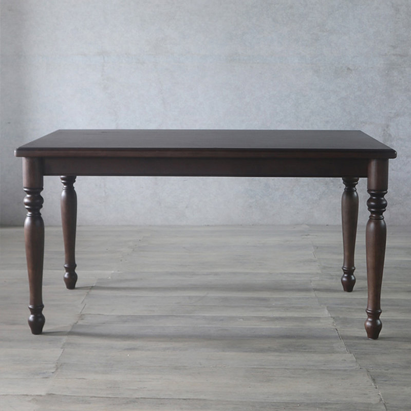 Dark brown Rectangle Solid Wood Dining Tables, 29.53"H x 55.12"L x 31.5"W