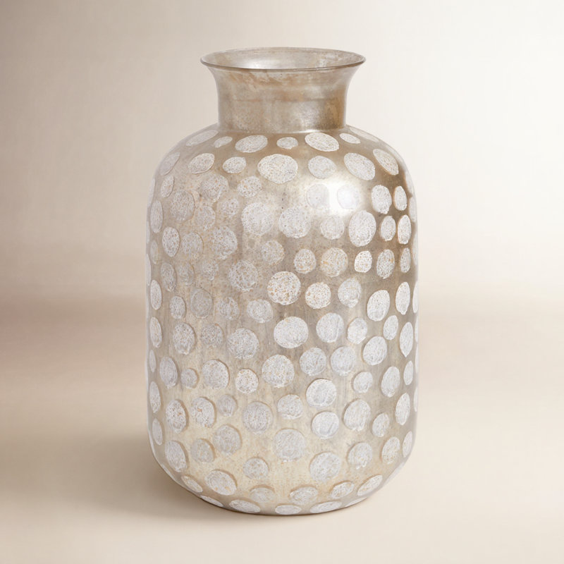 Glass Table Vase, 15.5" H x 9.75" W x 9.75" D