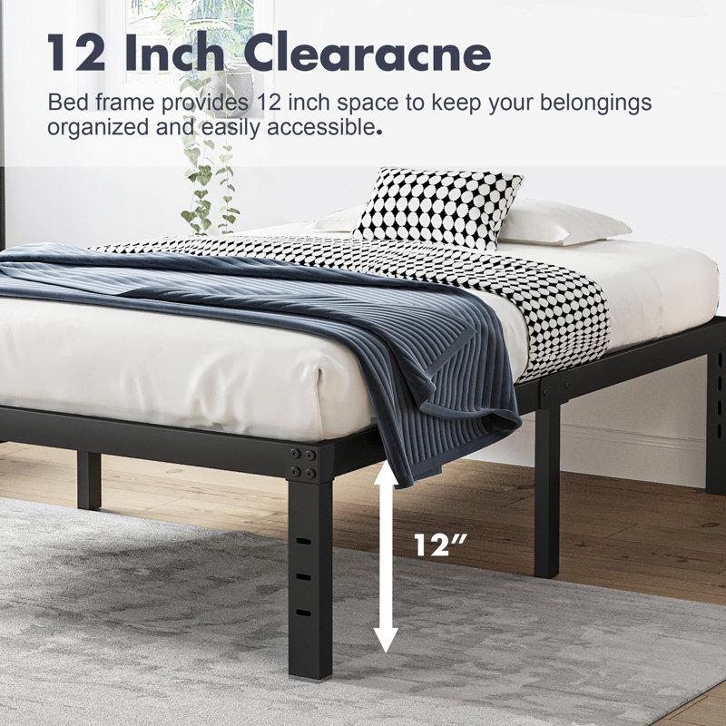 Dmitri 16" Heavy Duty Steel Platform Bed Frame, King