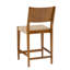 Tabouret de comptoir Aniek en bois massif brun avec siège en rotin tissé à la main-1139794507-1170113233