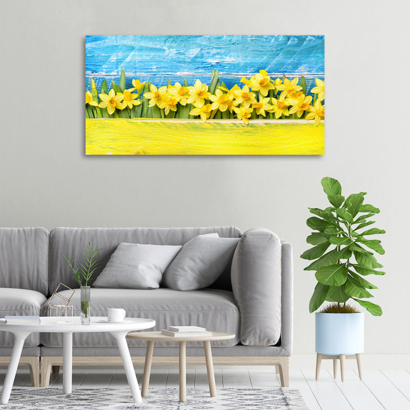 Daffodils - No Frame Print on Canvas, 50cm H X 100cm W
