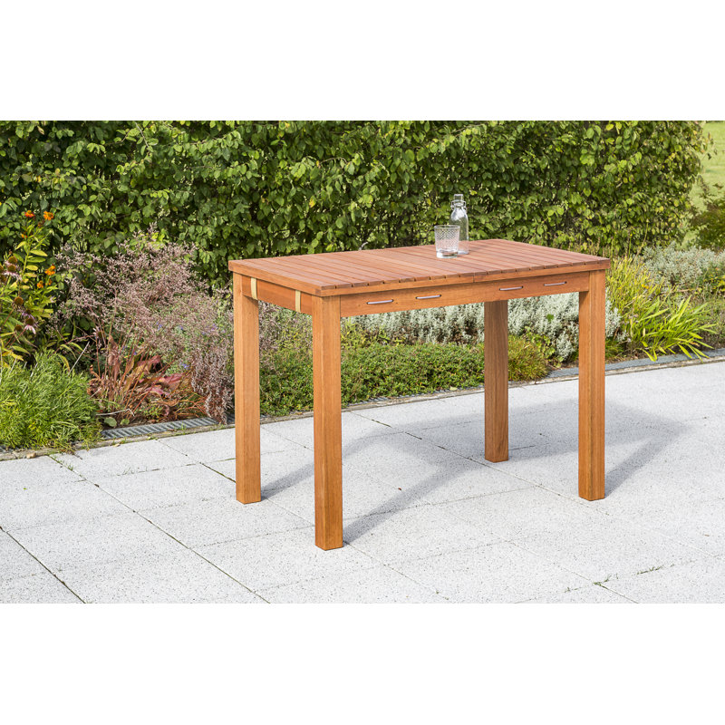 Bouziane Rectangular Eucalyptus Outdoor Dining Table , 100cm cm W 60cm cm D