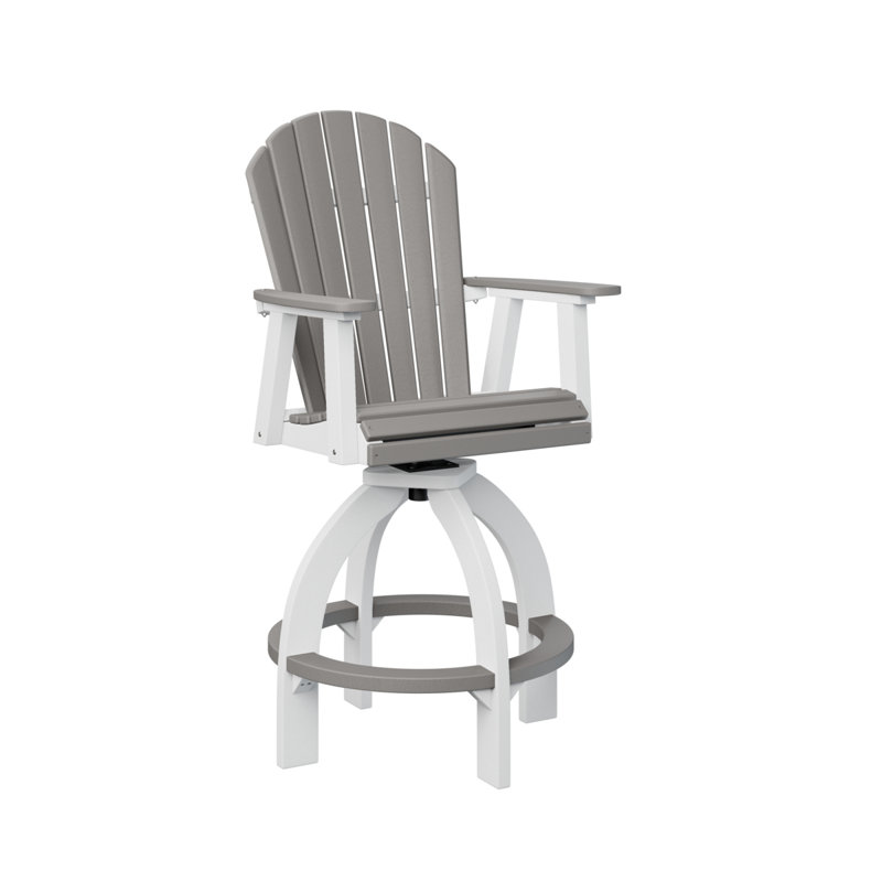 Chaise pivotante très haute Dawnita, Gris clair, 29.5"