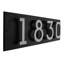 Floating Stand-Off 4-Number Horizontal Sign, Black /W/ Silver Modern Font Numbers-219281866