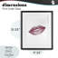 «Feminine Pink Lips Glam», reproduction encadrée sous verre, design par Christine Simpson Art-1130485029-1130485028