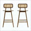 Tabouret de bar d'intérieur en bois, fini, ensemble de 2-157909825