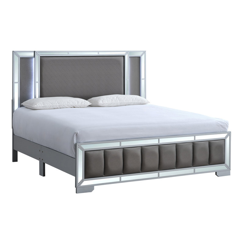 Full Bed(Mattress Not Included) , Silver