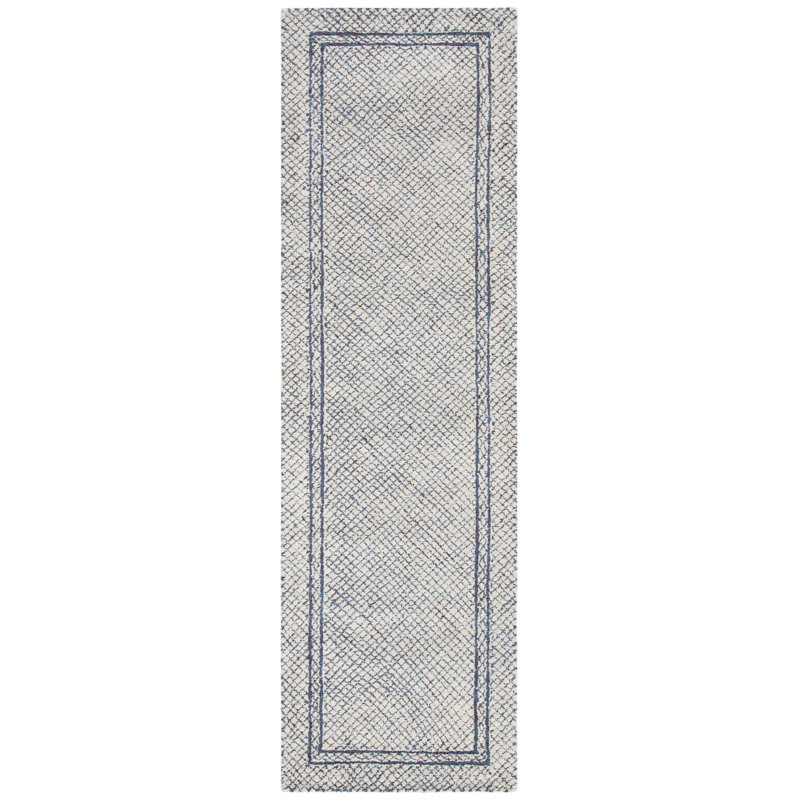 Tapis en laine touffeté à la main Coomer, Tapis de couloir 2 pi 3 po x 8 pi