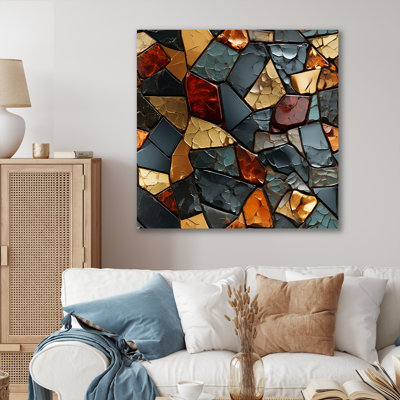 Cubic Mosaic Marble Tiles II - Abstract Tile Wall Art
