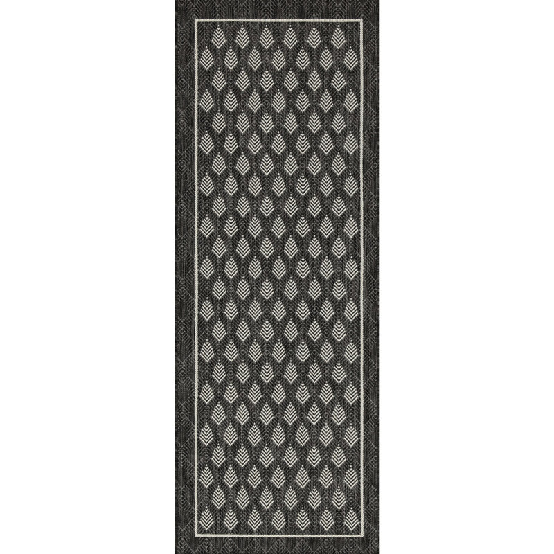 7 Ft. 10 In. X 3 Area Rug, Sunshine Collection, Anthracite - Stain , Polypropylene For Indoor & Outdoor Sunshine, Deck Living Room,