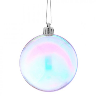 Ensemble de 6 boules colorées iridescentes