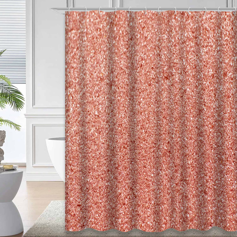 Rideau de douche Festive Rose Sparkle, L 72 po x l 78 po