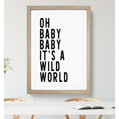 Wild World - Picture Frame Typography