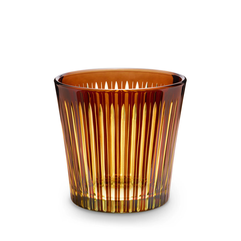 Prism Ice Bucket & Tongs - Amber/Honey