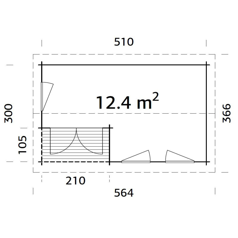 Susanna (12.4 Sqm) Log Cabin