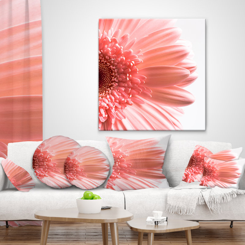 Coussin lombaire floral large à fleurs bouclées