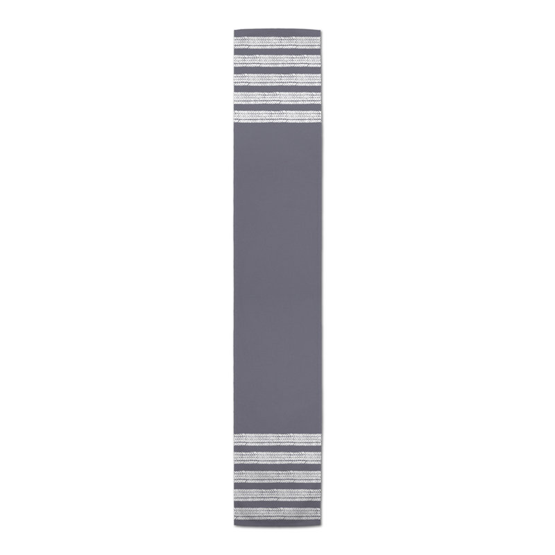 Chemin de table Lashbrook, 90 po x 16 po, Gris foncé