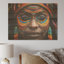 Portrait coloré de la tradition mursi africaine - Tribal africain sur bois
