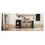 Table de salle à manger extensible moderne avec rangement et prise de courant TREXM, chariot d'îlot de cuisine roulant avec plateau en marbre pliable, buffet polyvalent pour petits espaces