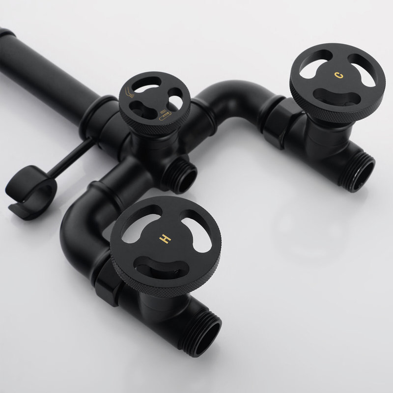 Roind Bathroom Tub Spout with Diverter, Matte Black